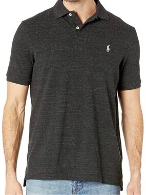 POLO Ralph Lauren Classic Fit 100% Cotton Dark Gray Mens Polo Large Soft Preppy